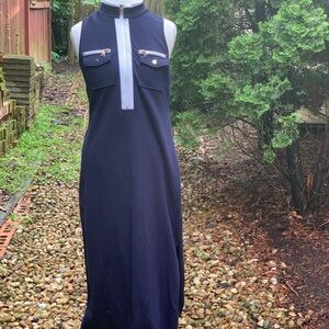 Boston Proper Blue Sleeveless Sheath Dress